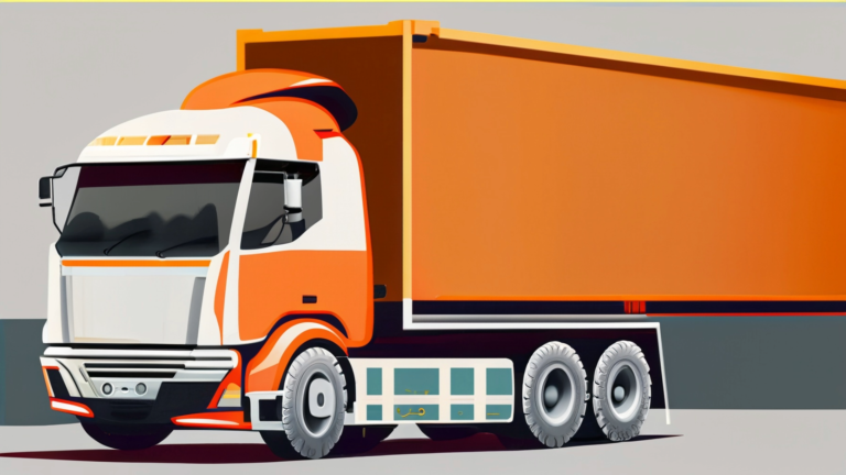 Ilustración de un camión logístico