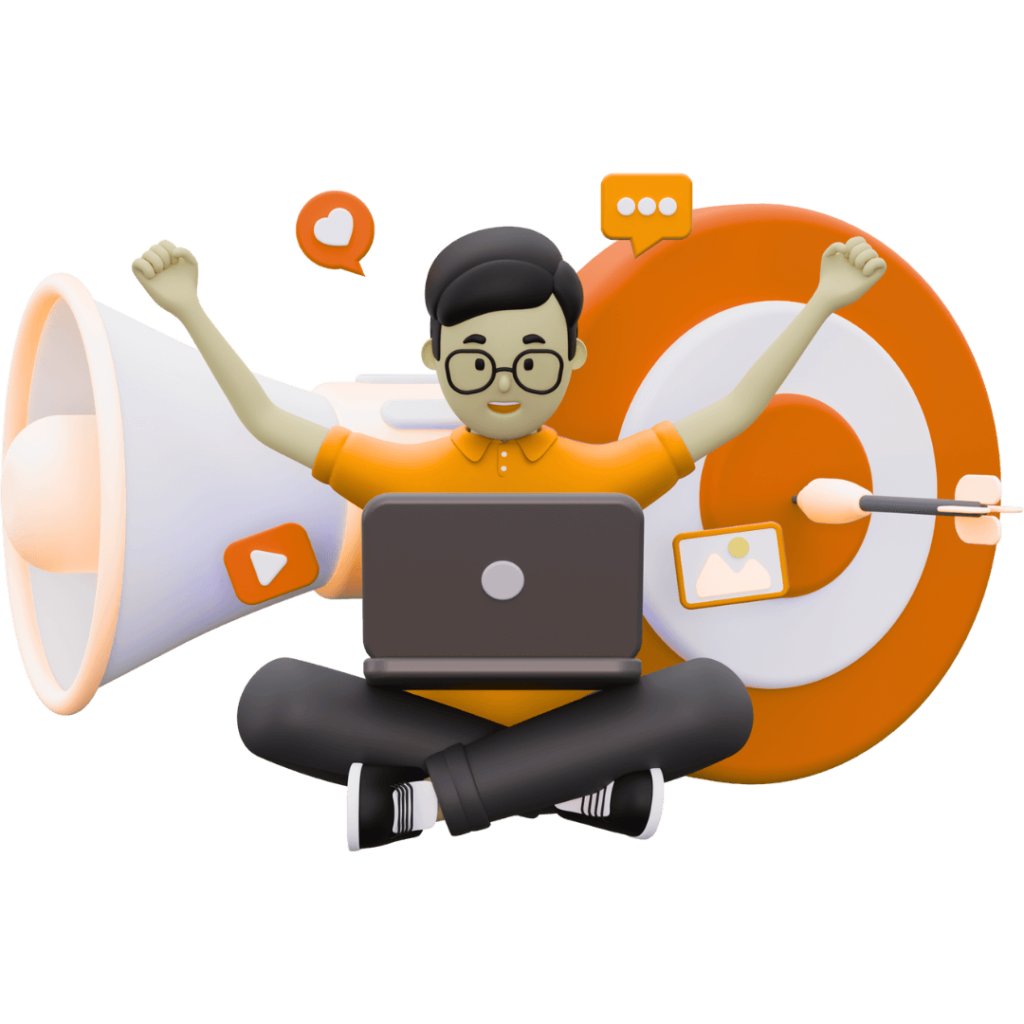 Persona aprendiendo de marketing digital