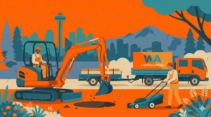 Ilustración de servicio de paisajismo