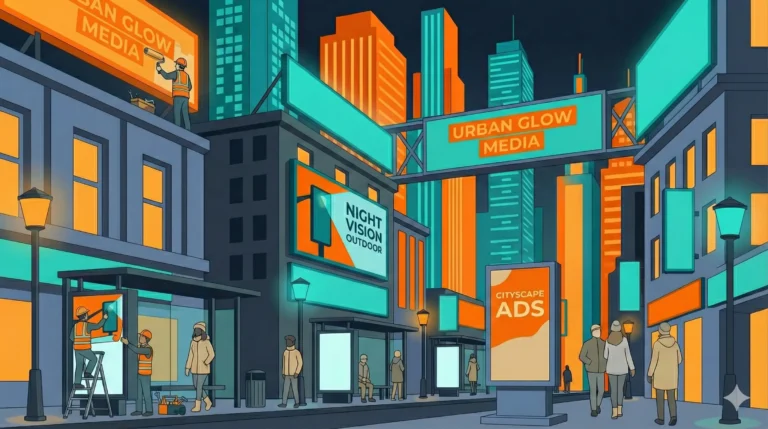 Ilustración de fabricantes de anuncios